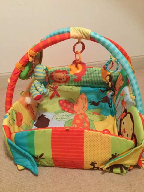 bright starts 5 in 1 swingin safari activity gym